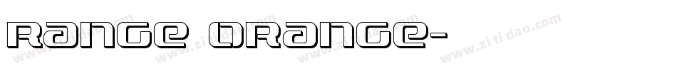 Range Orange字体转换
